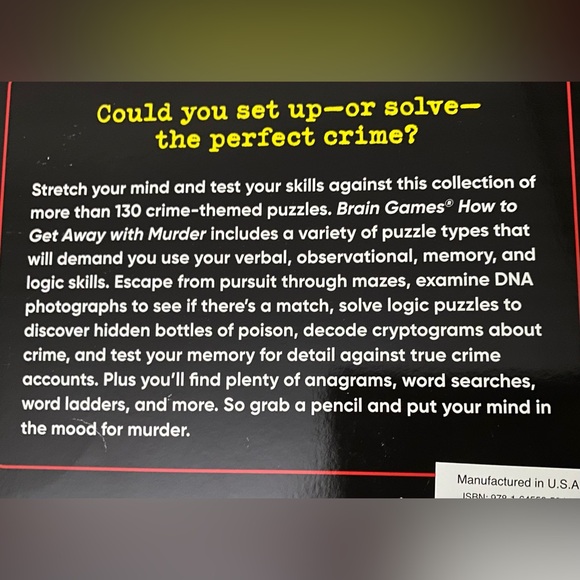 PUZZLE BOOK • HOW TO GET AWAY WITH MURDER - Picture 3 of 9
